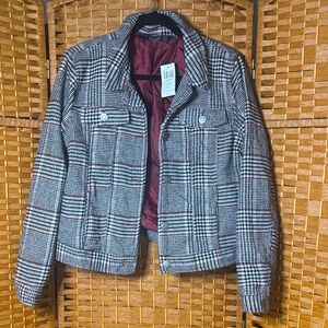 Stoosh Black & White Plaid Blazer